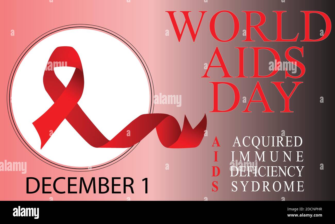 World Aids Day December 1st Banner Or Poster Vector Design Stock Vector