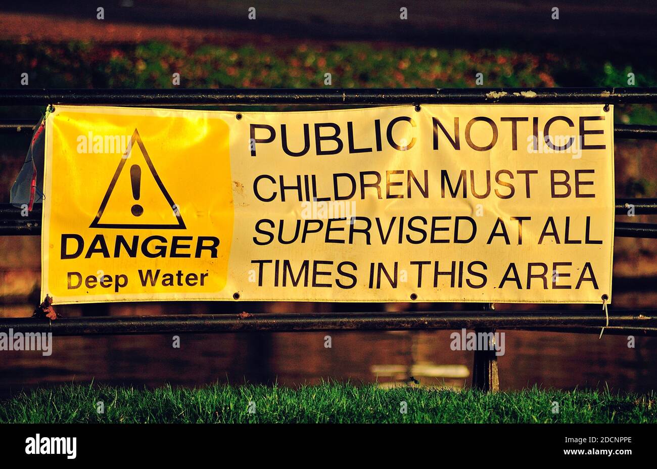 Danger Deep Water sign Stock Photo Alamy