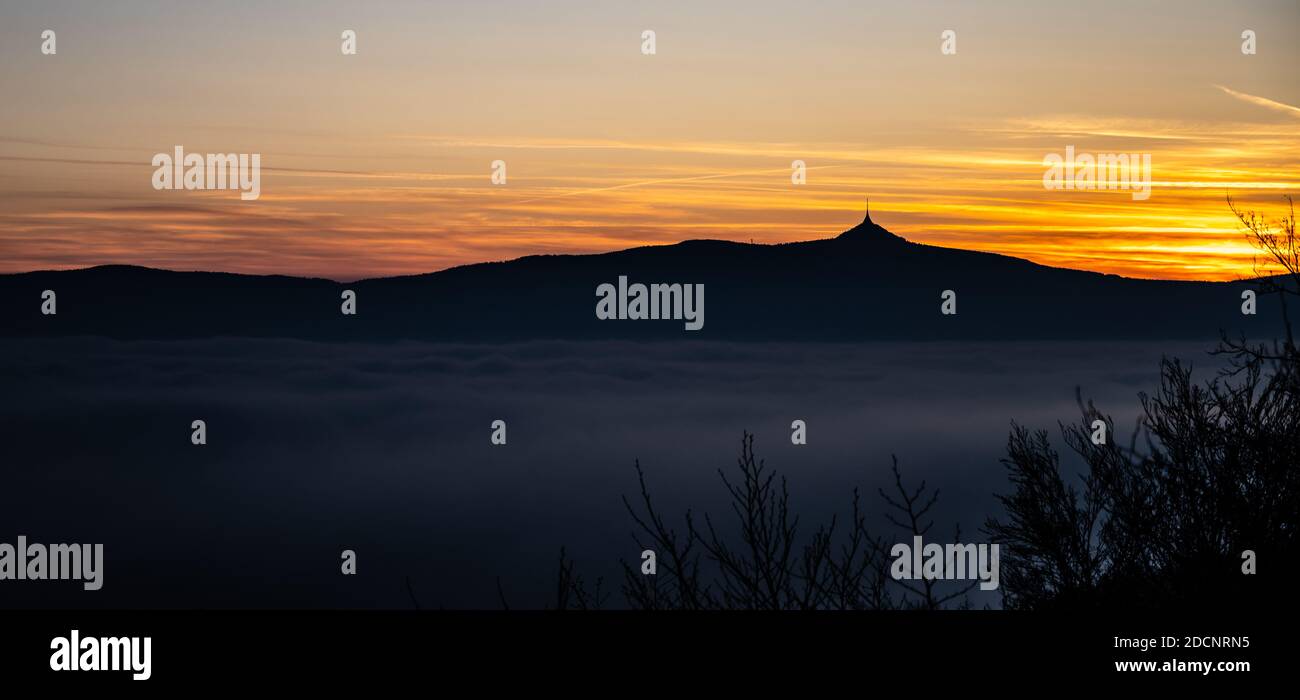 Tv tower cloudy foggy hi-res stock photography and images - Alamy