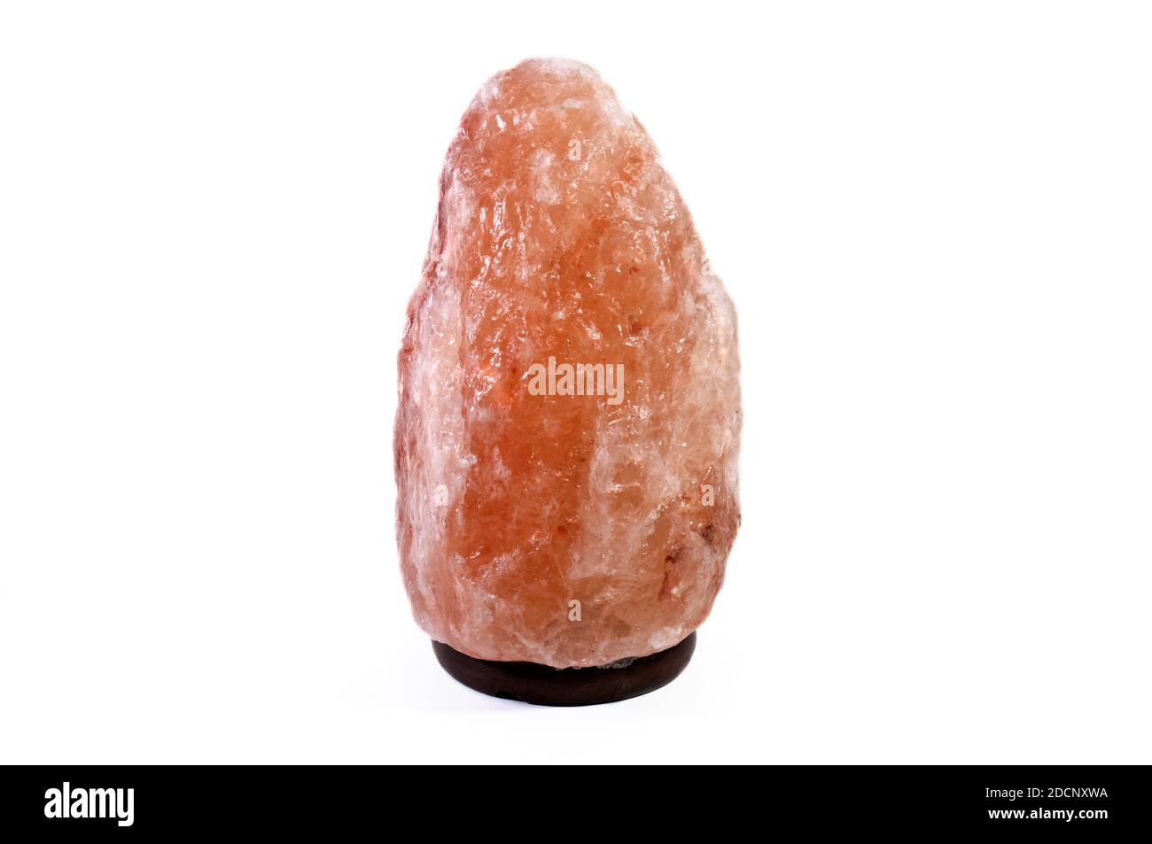 Himalayan Salt Lamp on white background horizontally. Stock Photo