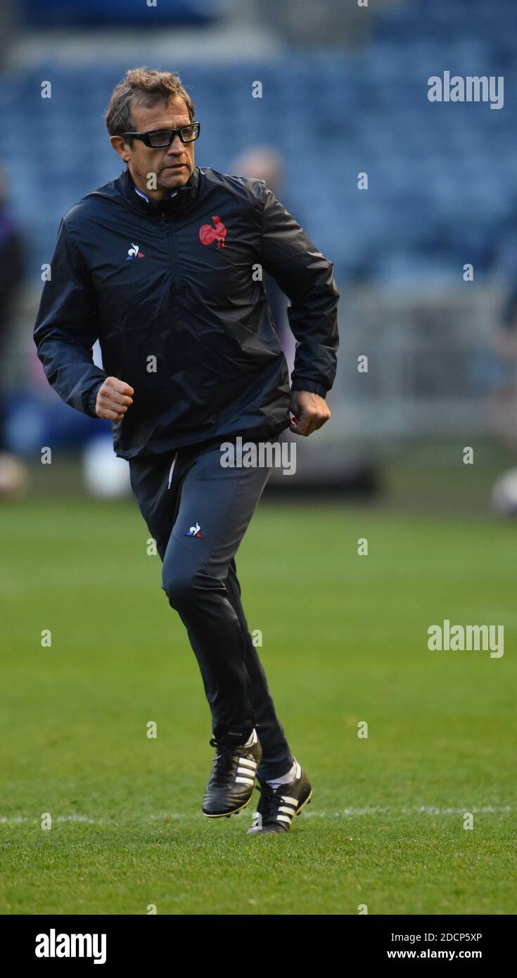 BT Murrayfield Stadium. Edinburgh.Scotland.UK.22nd Nov 20. Rugby .Autumn Nations Cup Scotland vs France . Pic Shows Fabien Galthie France Rugby Coach . Credit: eric mccowat/Alamy Live News Stock Photo