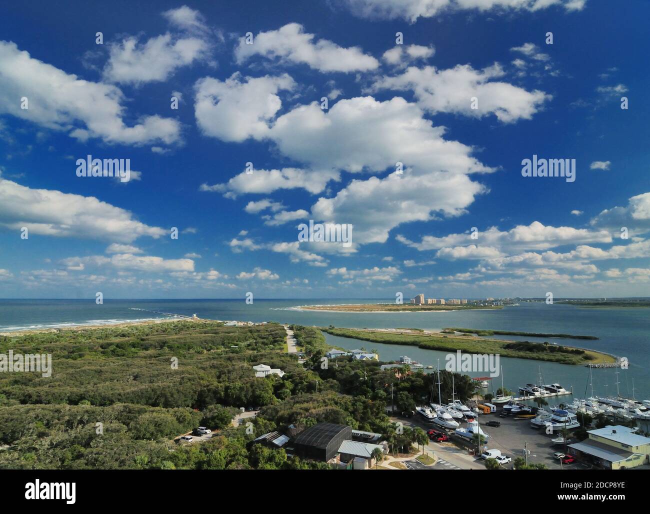 Aerial View To Ponce de Leon Inlet From The Ponce de Leon Lighthouse in