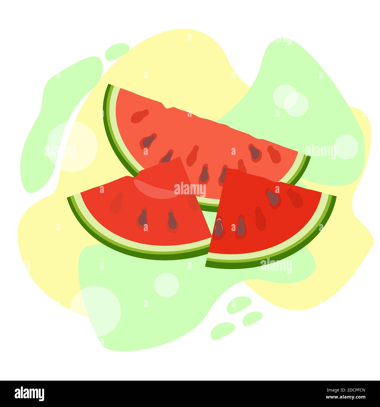 Watermelon fruit art. Flat illustration Stock Vector Image & Art Alamy
