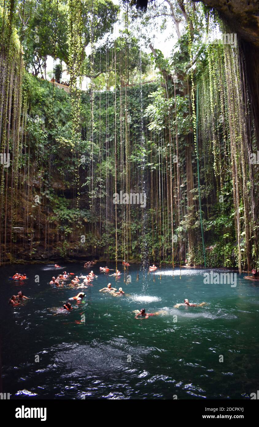 Cenote Ik Kil near to Chichen Itza in the Yucatan Peninsular