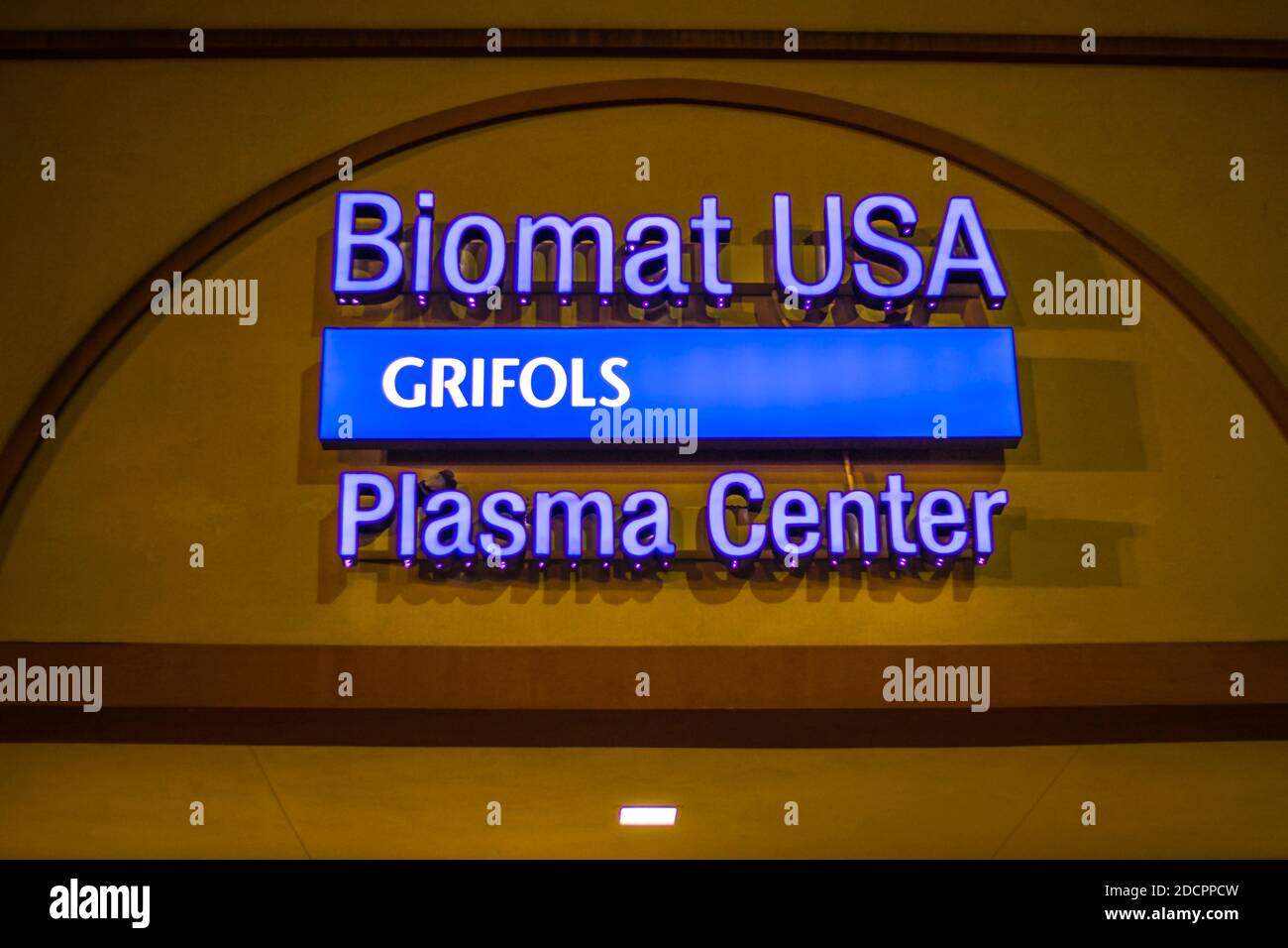 Augusta, Ga / USA 11 20 20 Biomat USA Plasma Center building sign