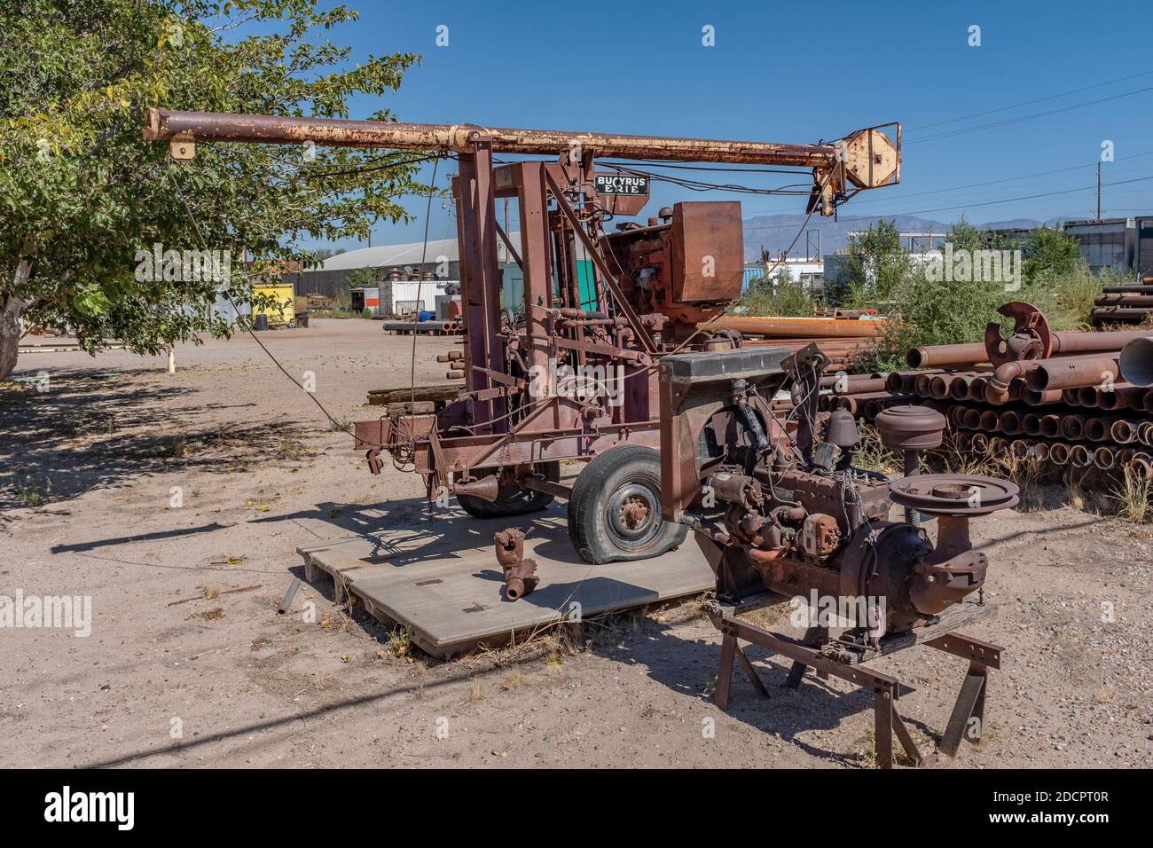 vintage Bucyrus-Erie crane Stock Photo