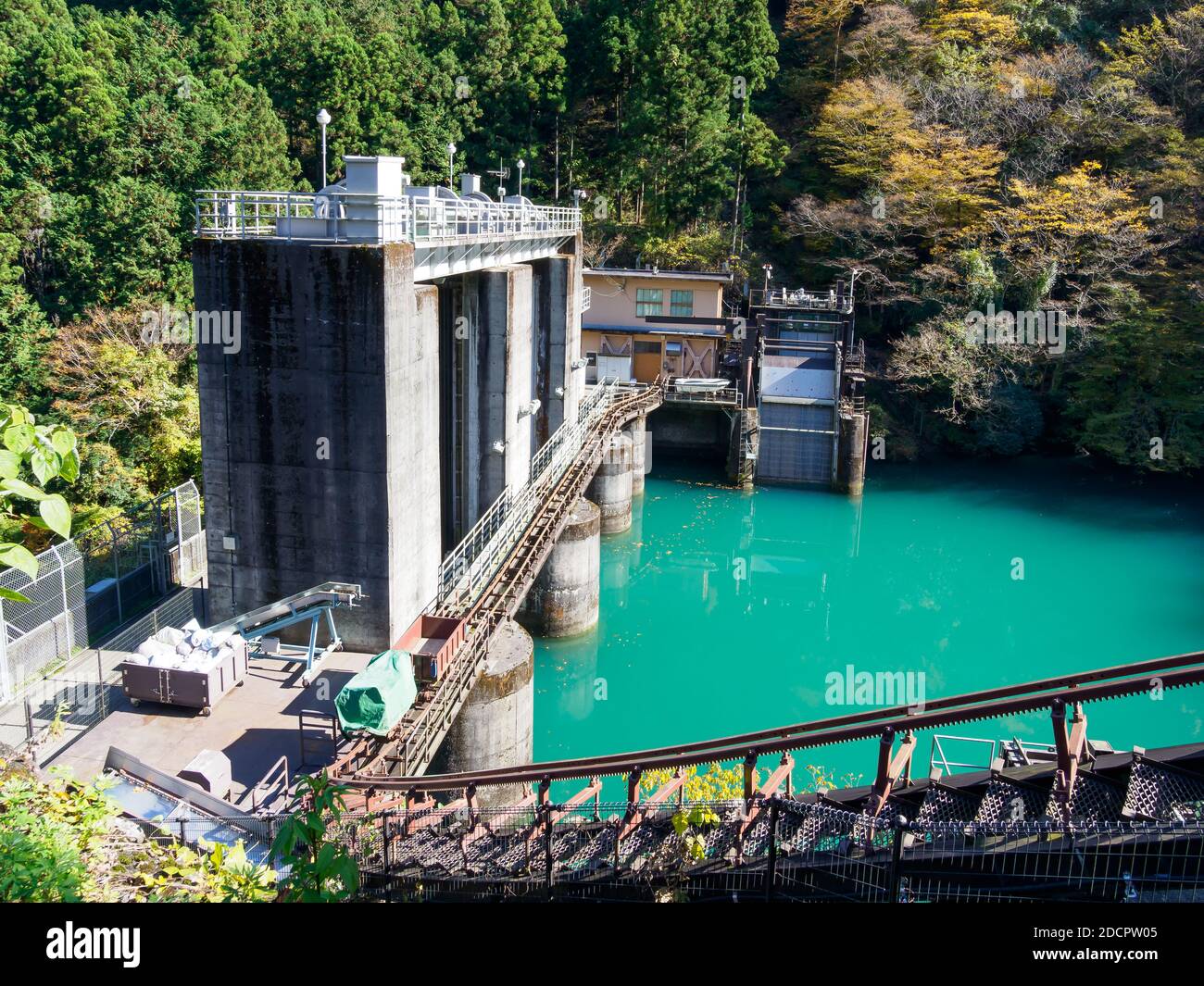 Shiromaru Dam on the Tamagawa river near Tokyo, Japan Stock Photo