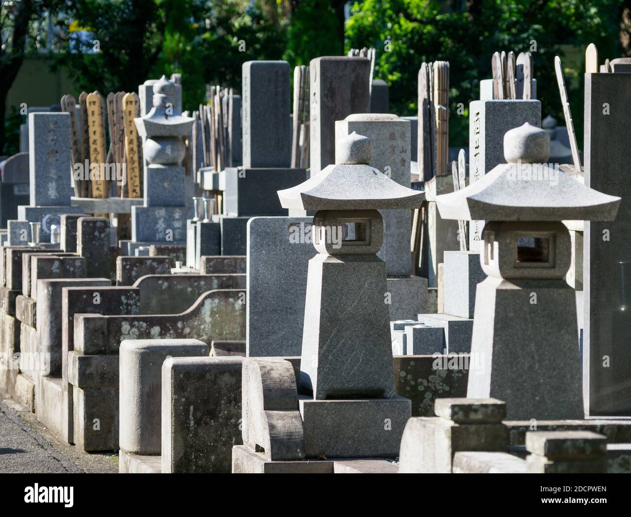 Grave yard at the Gessōji Temple in Kichijoji, Tokyo, Japan. Stock Photo