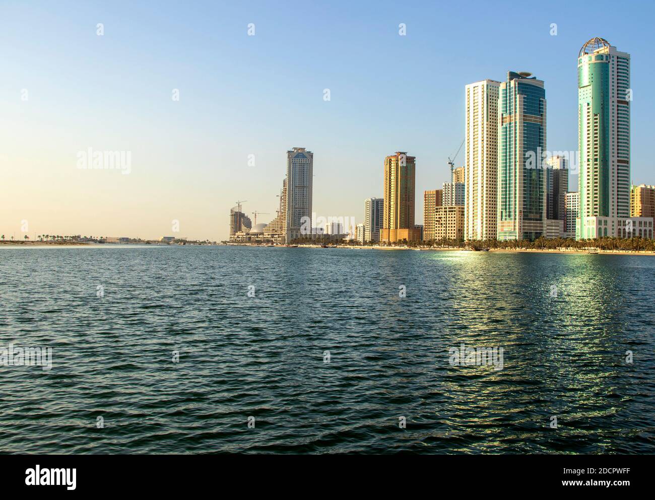 Waterfront in Al Khan area of Sharjah Emirate. UAE. Outdoors Stock ...