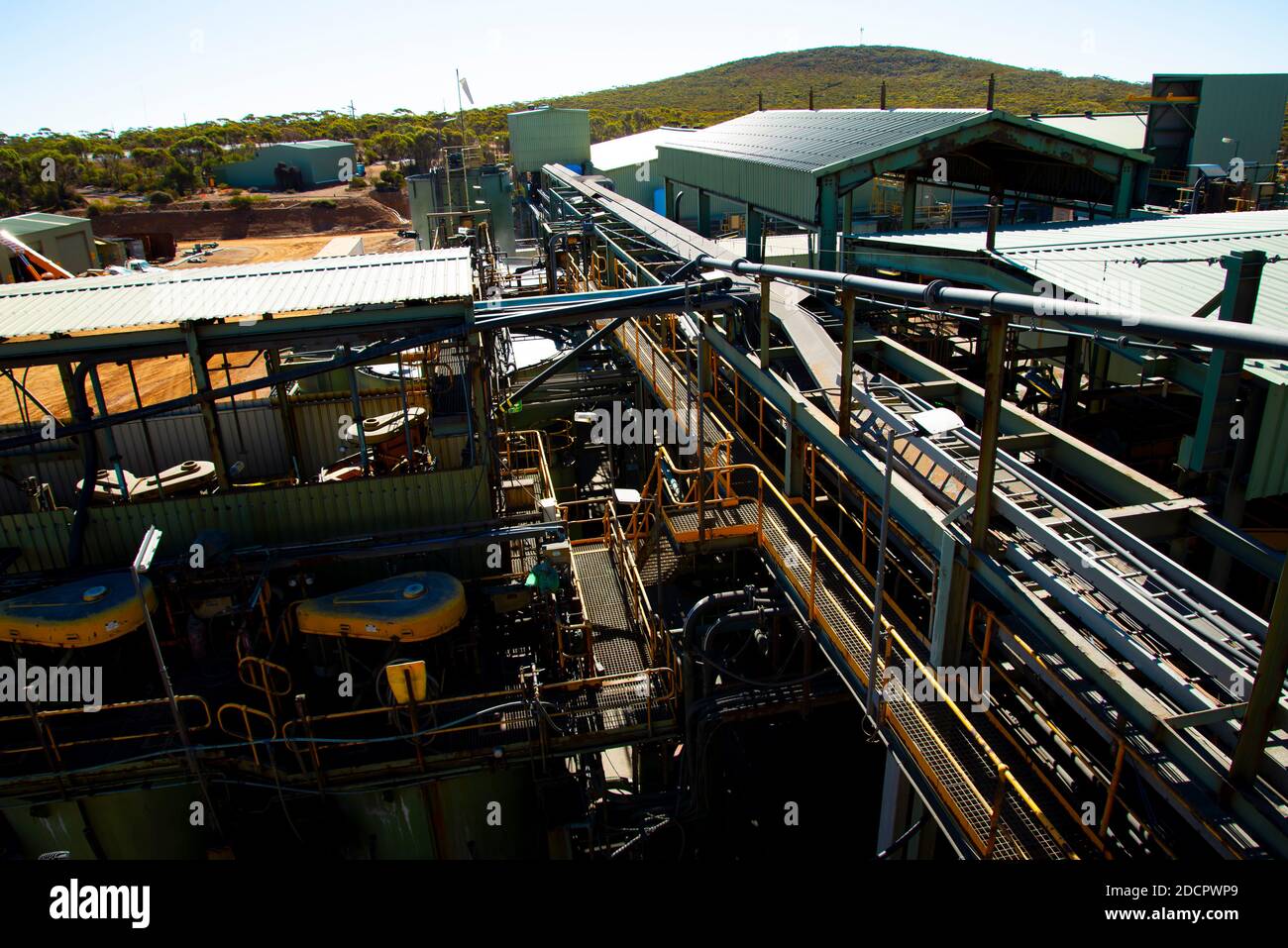 Mining Process Plant in the Field Stock Photo