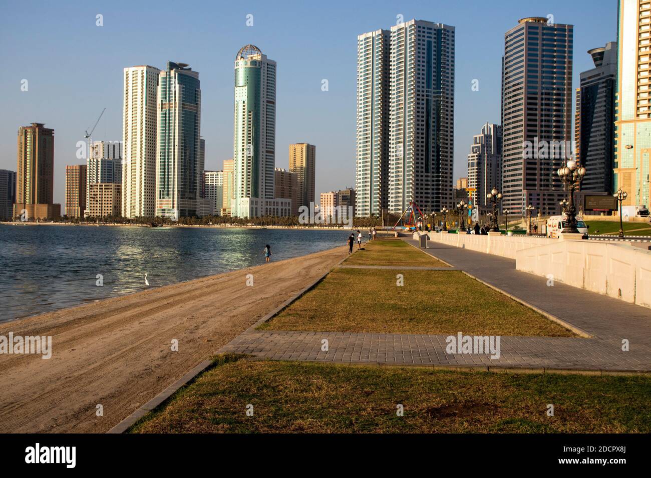 Waterfront in Al Khan area of Sharjah Emirate. UAE. Outdoors Stock ...