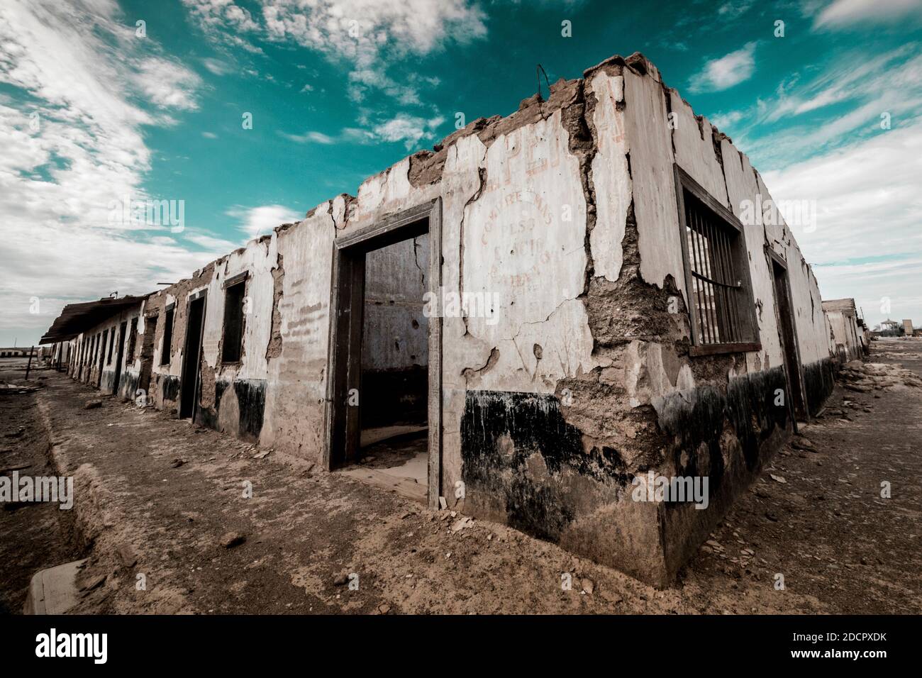 Former Chacabuco nitrate office in northern Chile Stock Photo