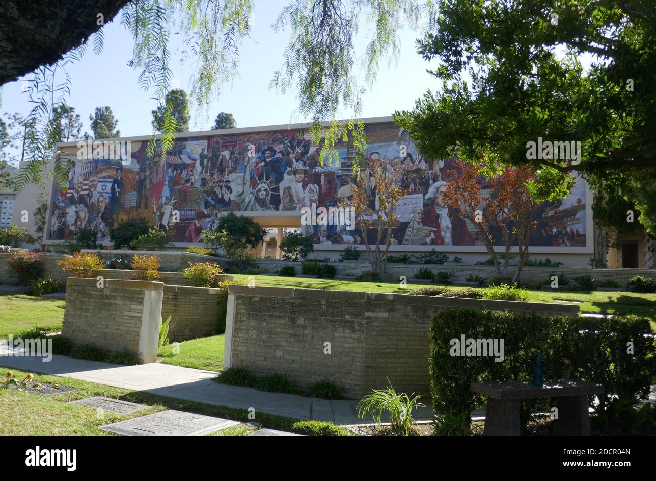 Los Angeles, California, USA 17th November 2020 A general view of atmosphere of Heritage Mosaic at Mount Sinai Cemetery Hollywood Hills on November 17, 2020 in Los Angeles, California, USA. Photo by Barry King/Alamy Stock Photo Stock Photo