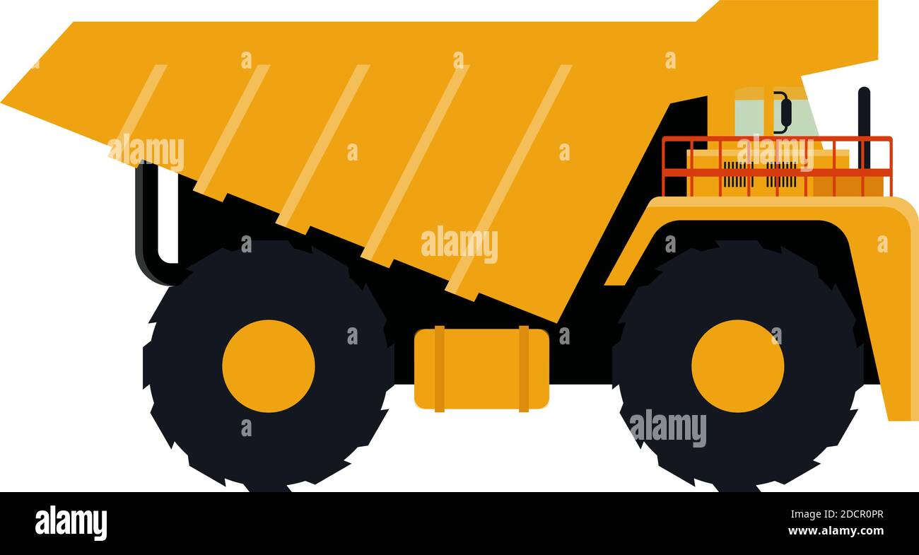 Dump truck icon isolated on white background. Vector illustration ...