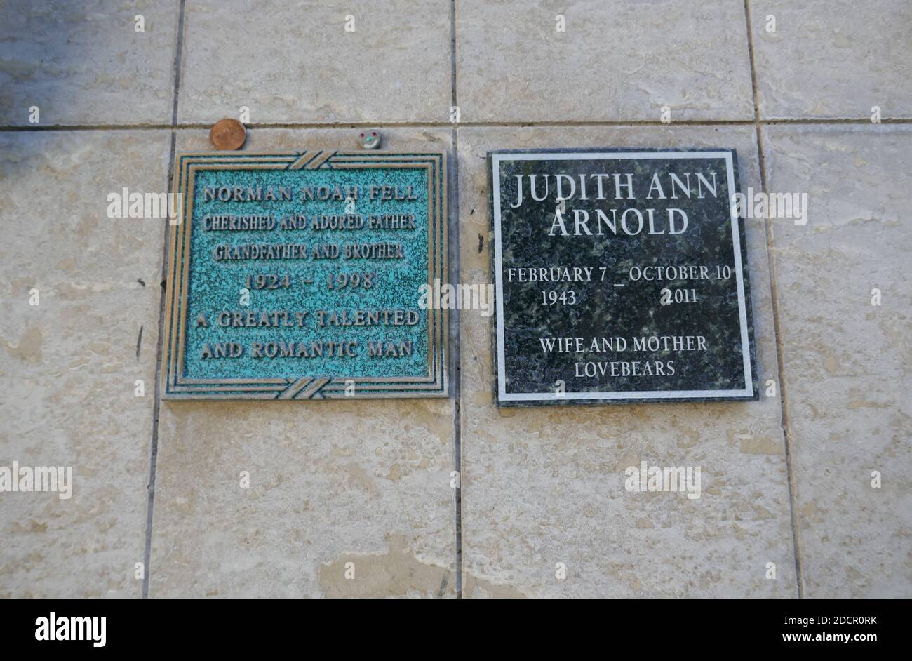 Los Angeles, California, USA 17th November 2020 A general view of atmosphere of actor Norman Fell's Grave at Mount Sinai Cemetery Hollywood Hills on November 17, 2020 in Los Angeles, California, USA. Photo by Barry King/Alamy Stock Photo Stock Photo