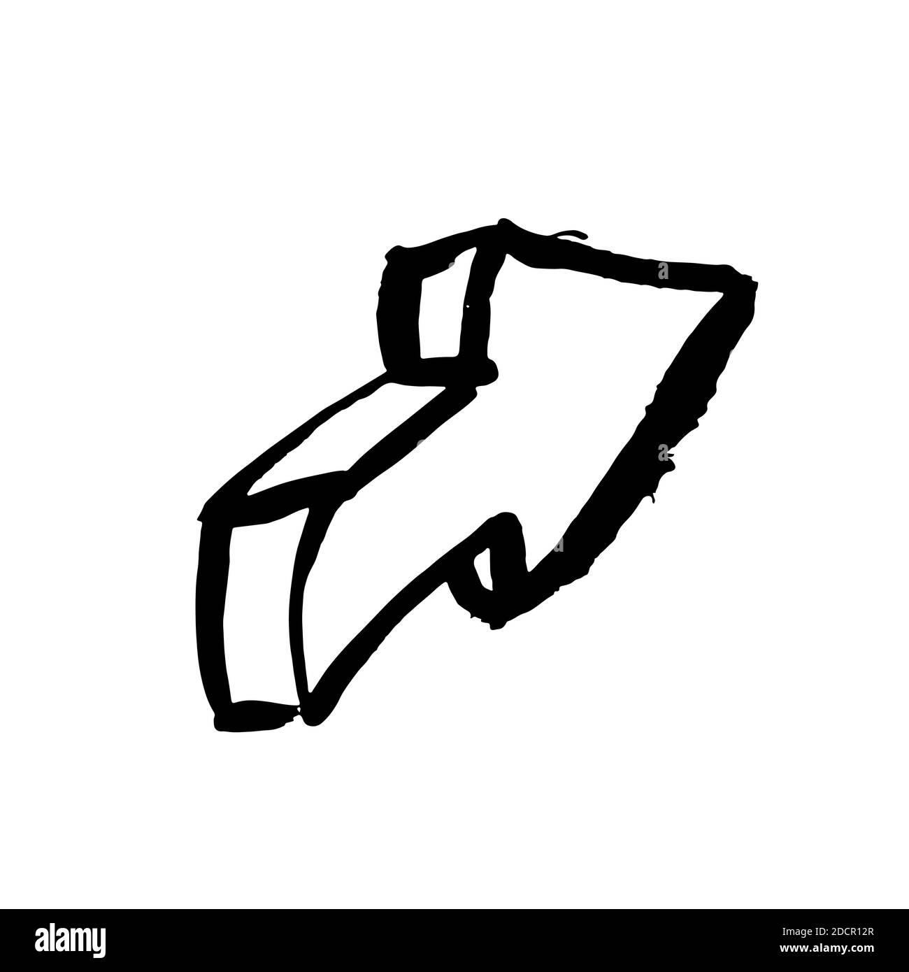 Dry brush down arrow icon. Vector illustration Stock Vector Image & Art