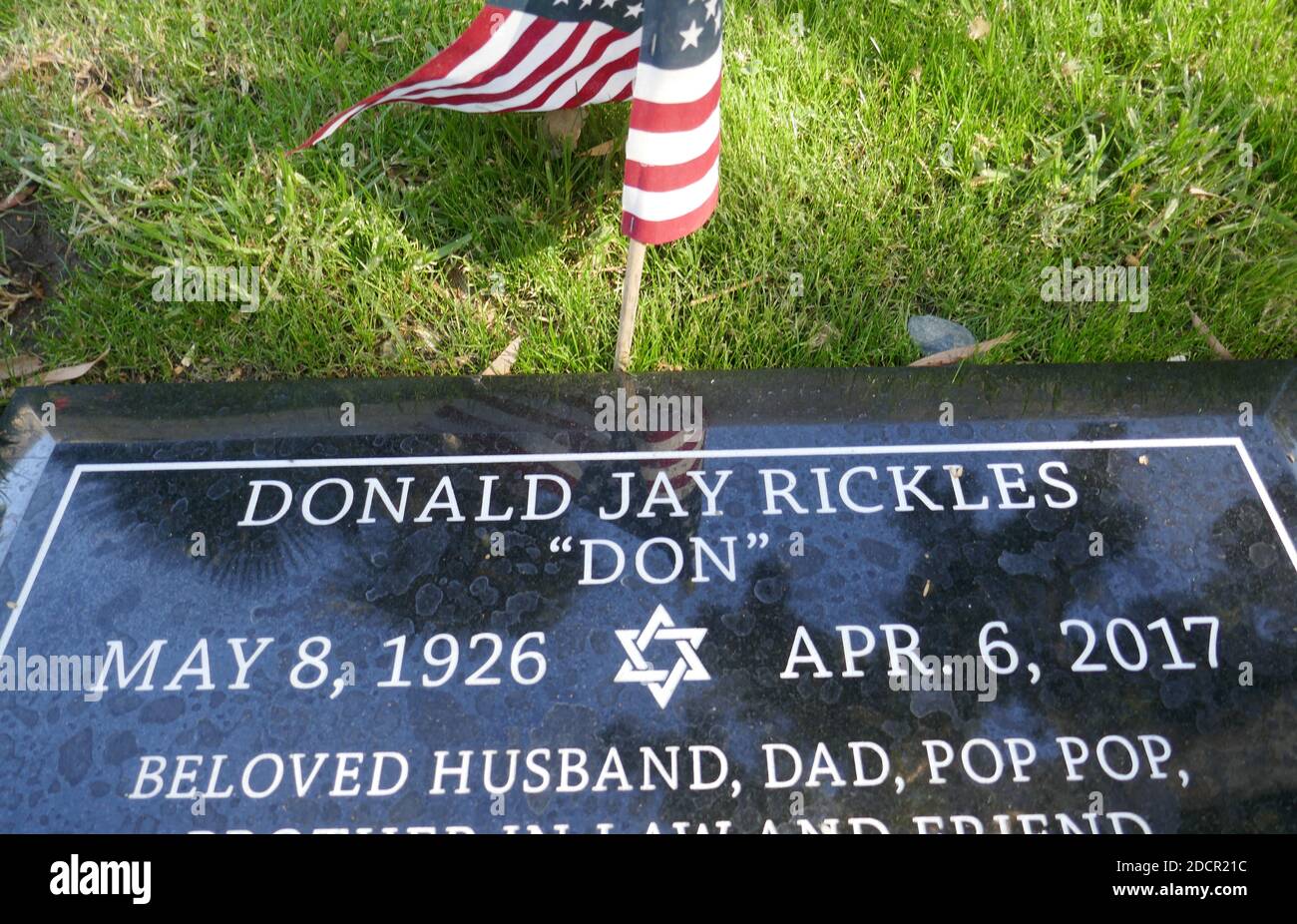 Los Angeles, California, USA 17th November 2020 A general view of atmosphere of comedian Don Rickles Grave at Mount Sinai Cemetery Hollywood Hills on November 17, 2020 in Los Angeles, California, USA. Photo by Barry King/Alamy Stock Photo Stock Photo