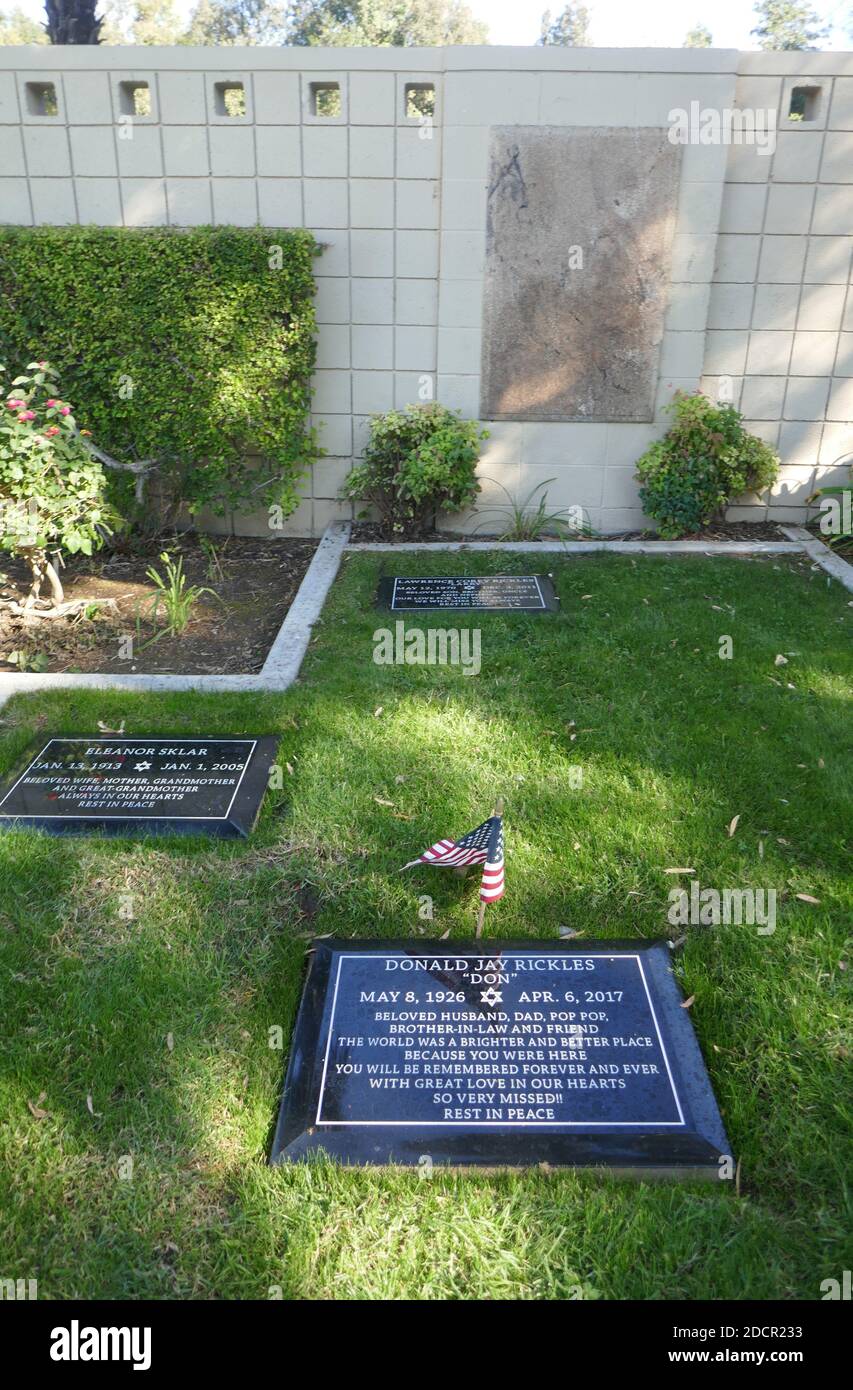 Los Angeles, California, USA 17th November 2020 A general view of atmosphere of comedian Don Rickles Grave at Mount Sinai Cemetery Hollywood Hills on November 17, 2020 in Los Angeles, California, USA. Photo by Barry King/Alamy Stock Photo Stock Photo