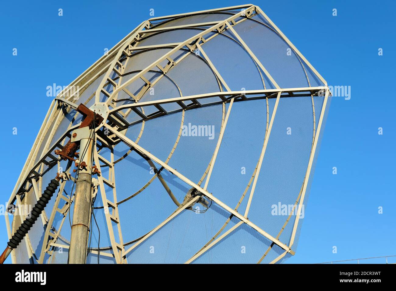 Mesh satellite dish and antenna for television reception Stock Photo - Alamy