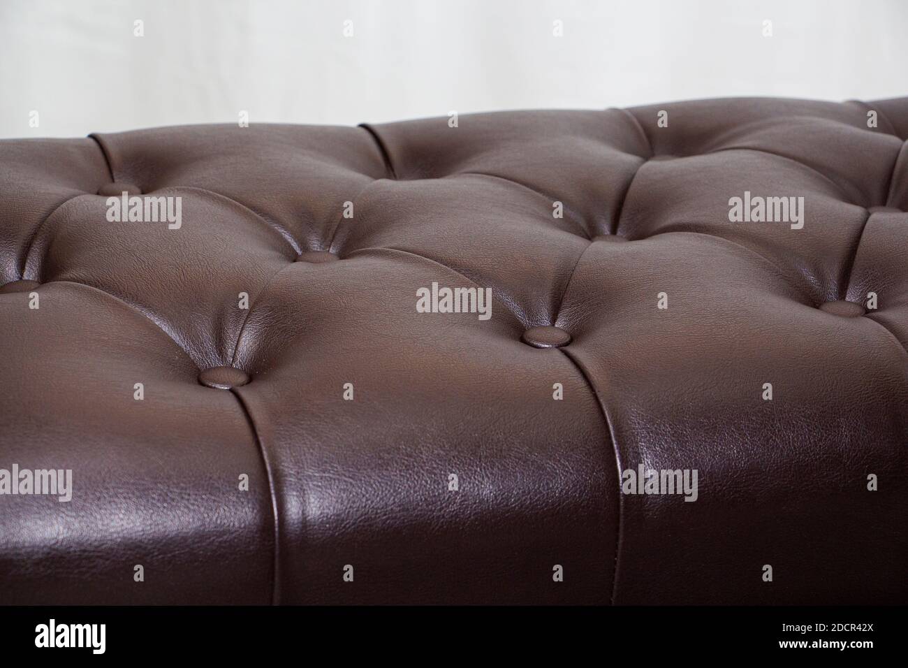 background texture close-up dark leatherette, without people. Stock Photo
