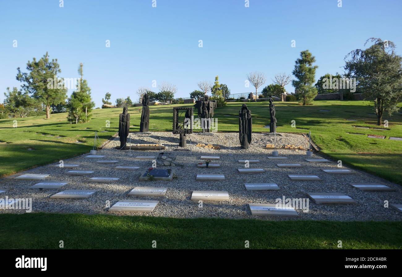 Los Angeles, California, USA 17th November 2020 A general view of atmosphere of Memorial To The Six Million at Mount Sinai Cemetery Hollywood Hills on November 17, 2020 in Los Angeles, California, USA. Photo by Barry King/Alamy Stock Photo Stock Photo