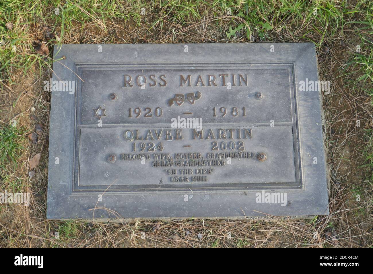 Los Angeles, California, USA 17th November 2020 A general view of atmosphere of actor Ross Martin's Grave at Mount Sinai Cemetery Hollywood Hills on November 17, 2020 in Los Angeles, California, USA. Photo by Barry King/Alamy Stock Photo Stock Photo