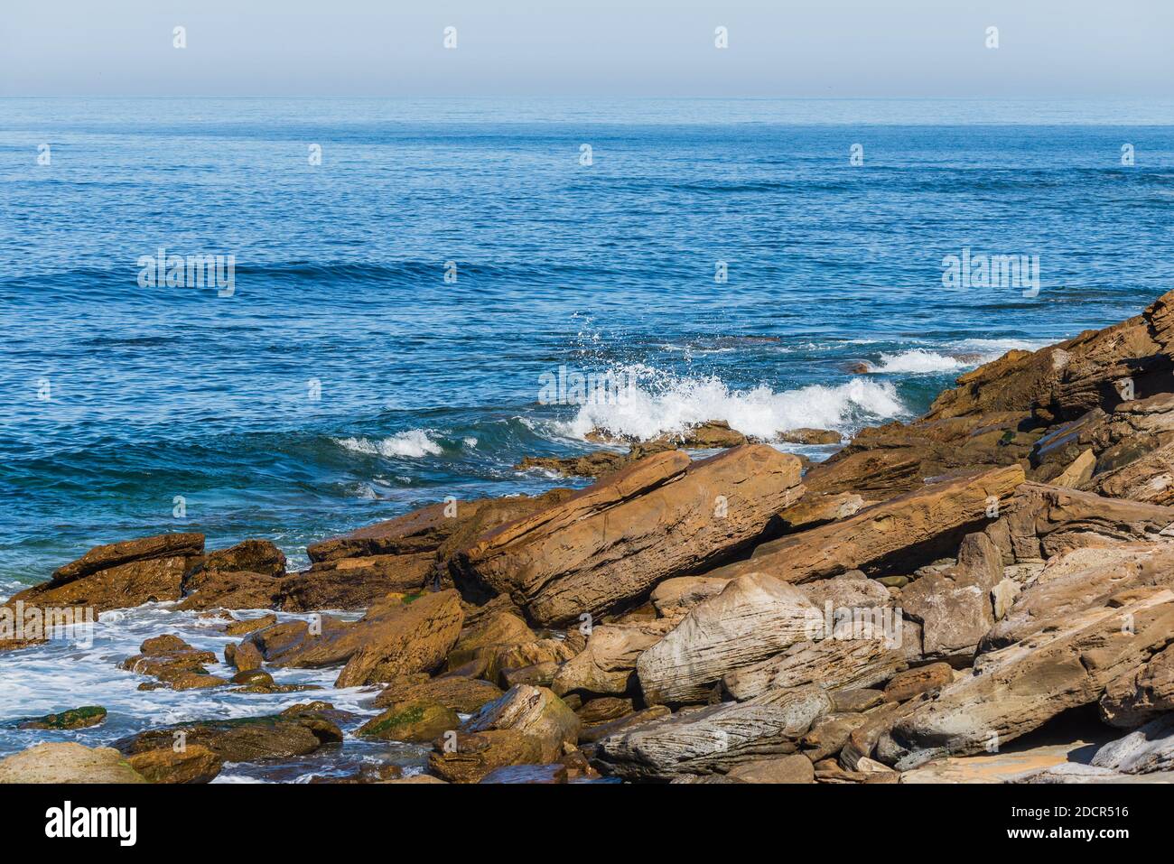 Aerial view of sea or ocean waves and some of rocks Stock Photo - Alamy