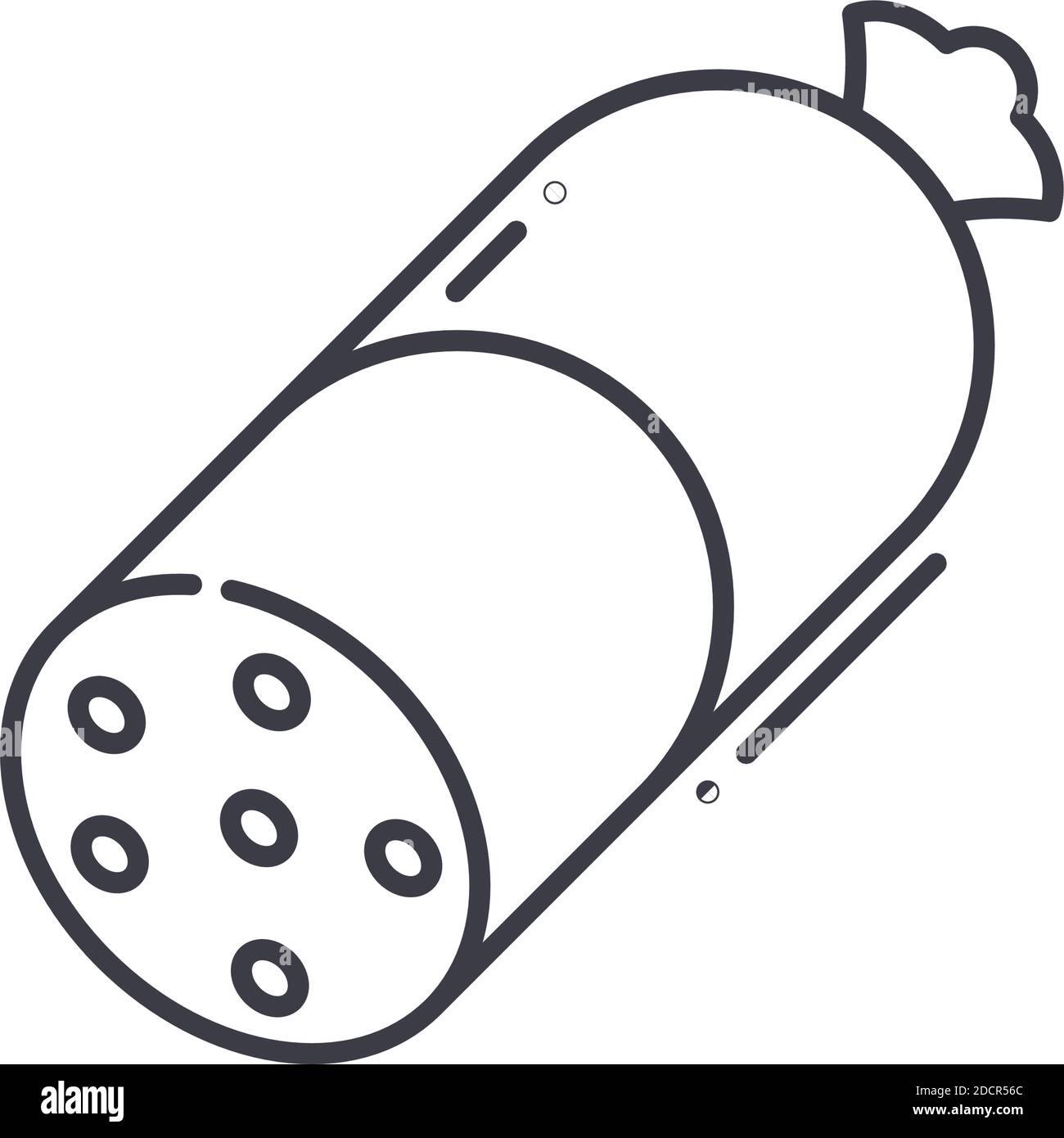 Meat delicatessen icon, linear isolated illustration, thin line vector ...