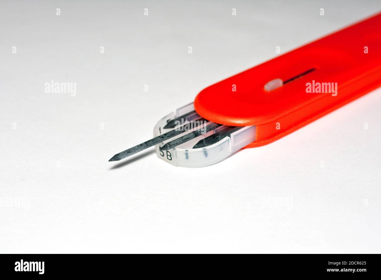 Close up of lead pencil on white background Stock Photo