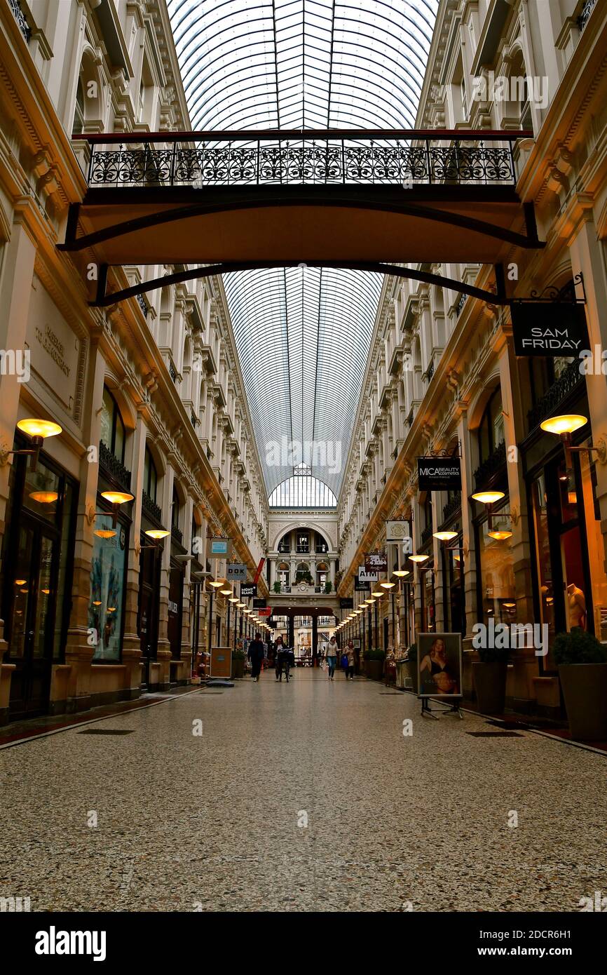 THE HAGUE, NETHERLANDS - SEPT 27: Interiors of the Passage which is the oldest shopping centre in the Den Haag. Stock Photo