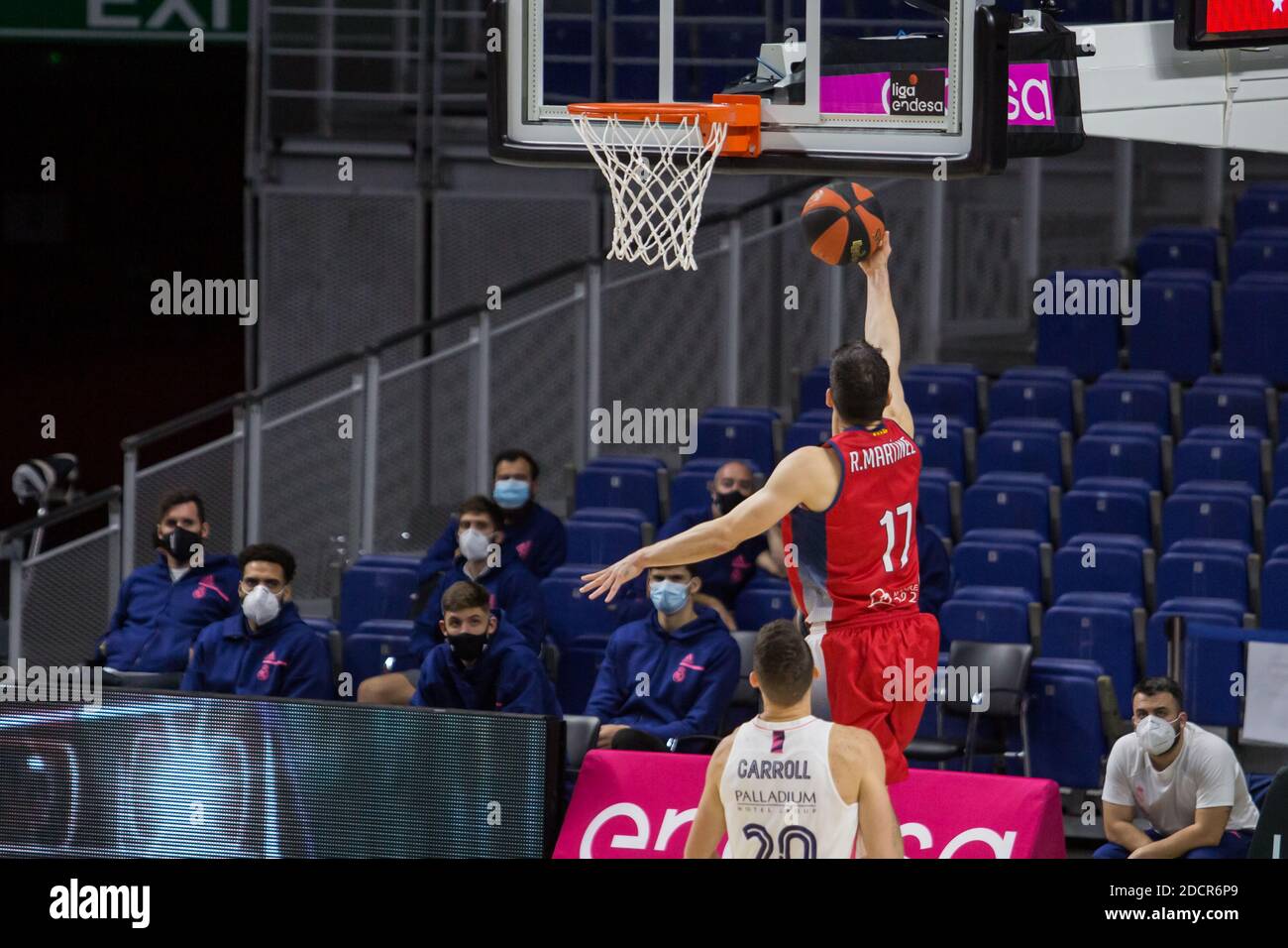Madrid, Spain. 22nd Nov, 2020. Rafa Martínez during Real Madrid victory over BAXI Manresa (100 - 78) in Liga Endesa regular season game (day 12) celebrated in Madrid (Spain) at Wizink Center. November 22nd 2020. (Photo by Juan Carlos García Mate/Pacific Press) Credit: Pacific Press Media Production Corp./Alamy Live News Stock Photo