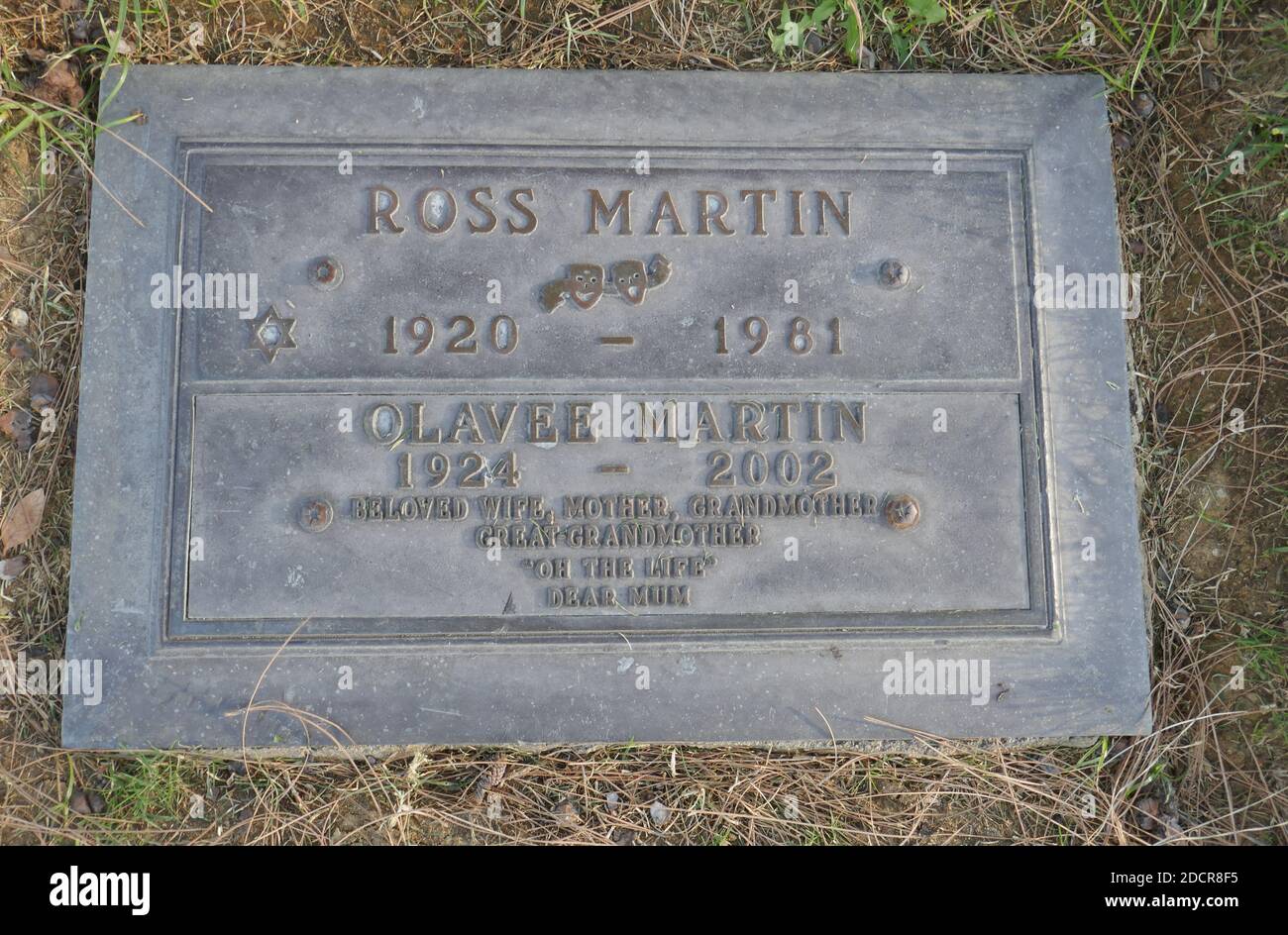 Los Angeles, California, USA 17th November 2020 A general view of atmosphere of actor Ross Martin's Grave at Mount Sinai Cemetery Hollywood Hills on November 17, 2020 in Los Angeles, California, USA. Photo by Barry King/Alamy Stock Photo Stock Photo