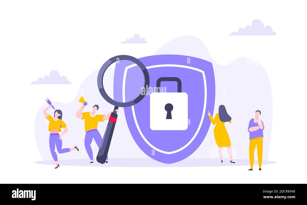 Privacy policy personal data protection business concept Stock Vector ...