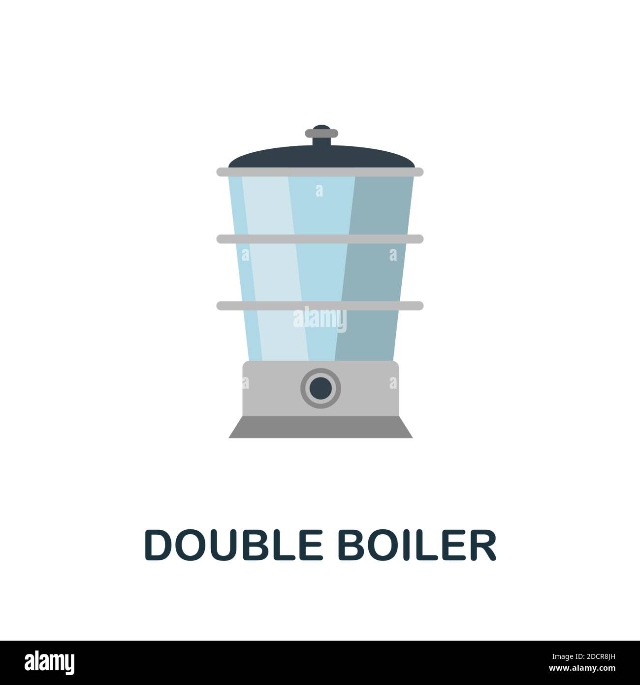 Double Boiler icon. Simple element from kitchen appliances collection. Creative Double Boiler icon for web design, templates, infographics and more Stock Vector