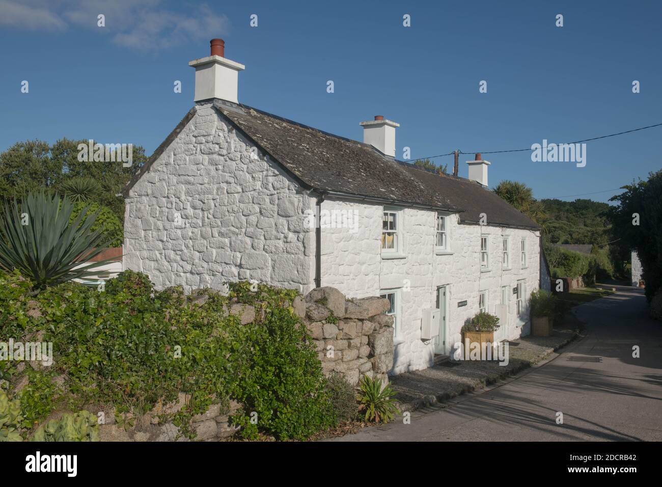 Traditional Scillonian Stone Cottage on the Island of Tresco in the