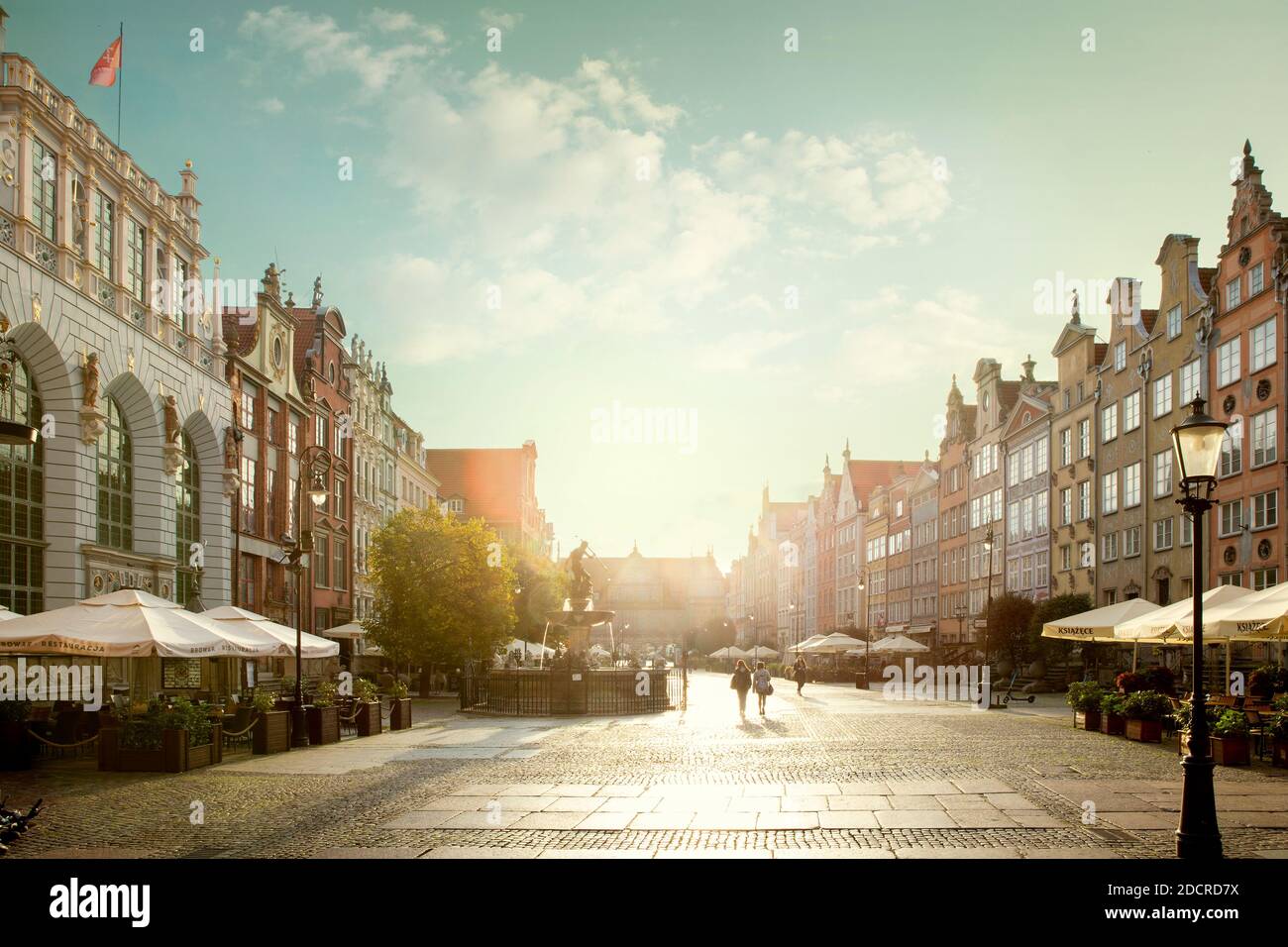 Gdansk, Poland - October 05, 2020: Cityscape panorama of old town of Gdansk city, Poland Stock Photo