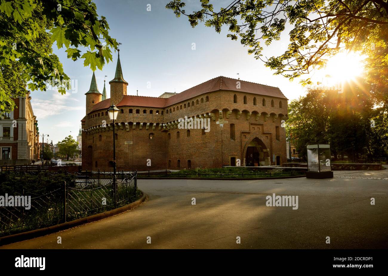 Barbican in old town of Krakow, Poland Stock Photo