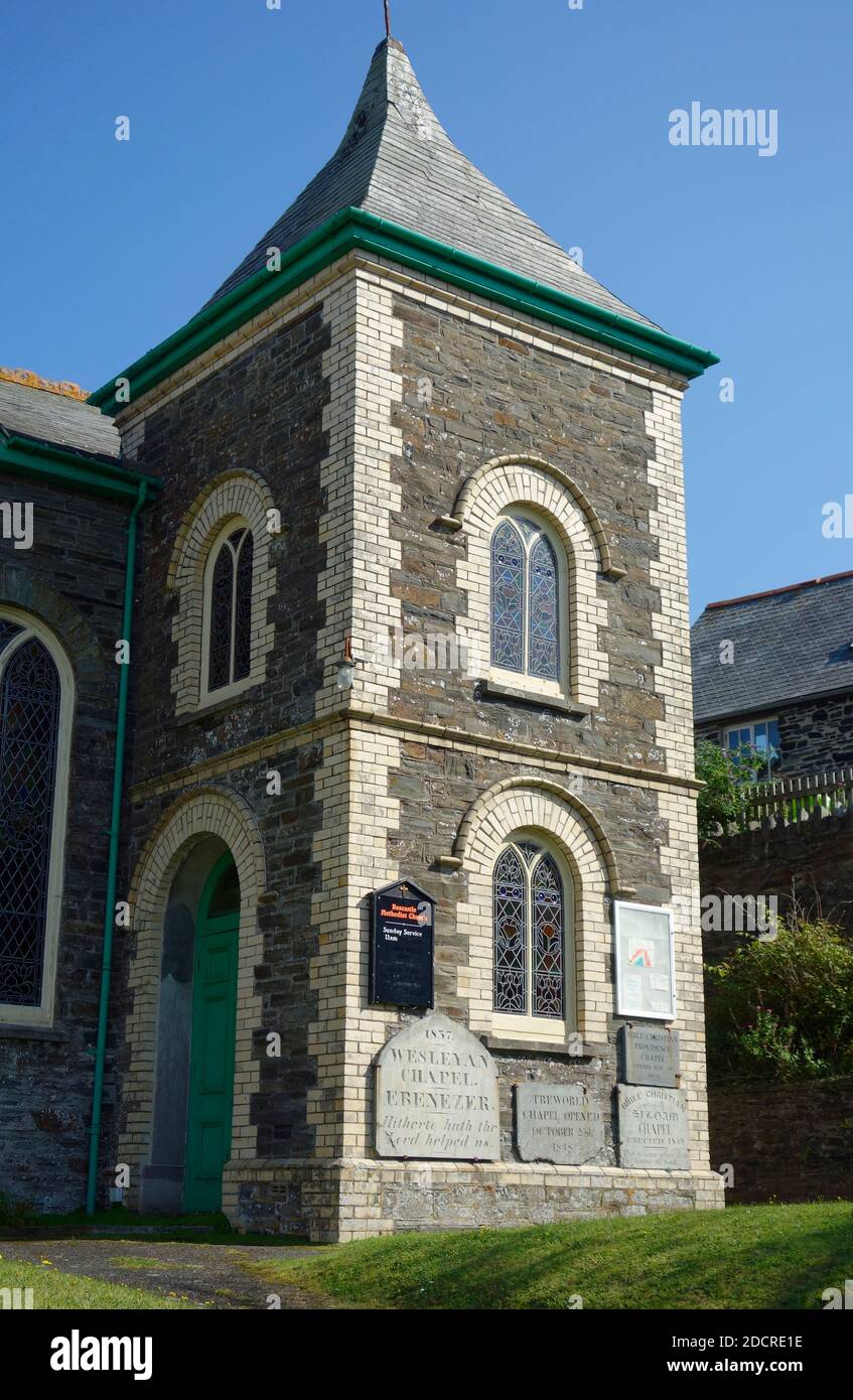 Boscastle Methodist Church, Boscastle, Cornwall, England, UK in September. A Grade Two Listed Building. Stock Photo