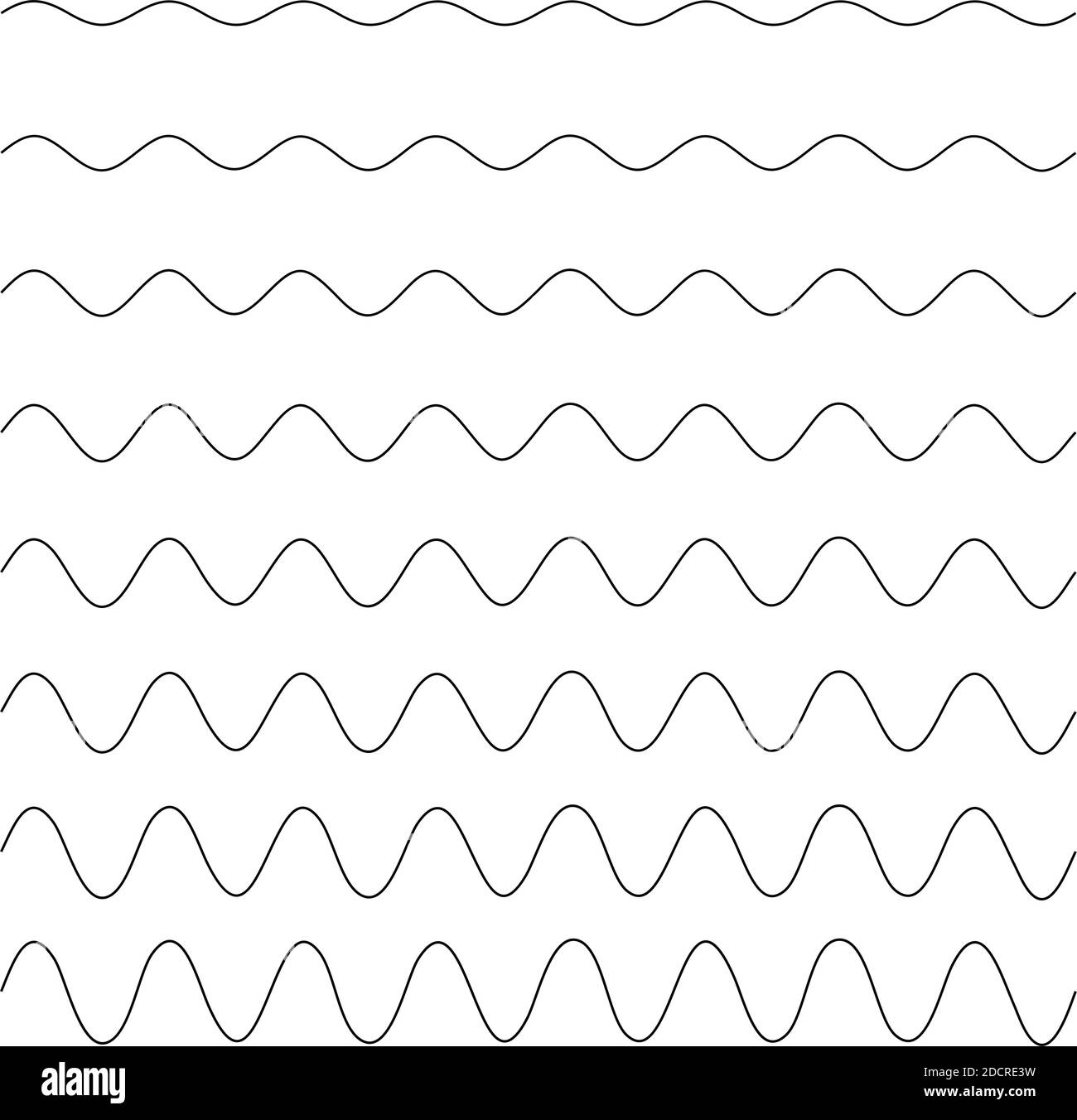 Wavy, waving, wave lines, stripes background vector design element ...