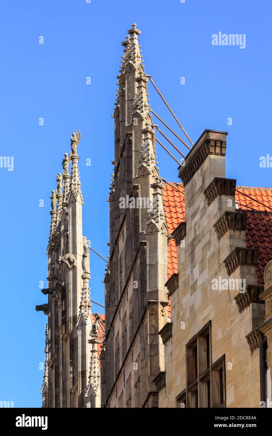 Germany; Muenster, City of Westphalian Peace; North Rhine-Westphalia; Germany; Prinzipalmarkt, Stock Photo