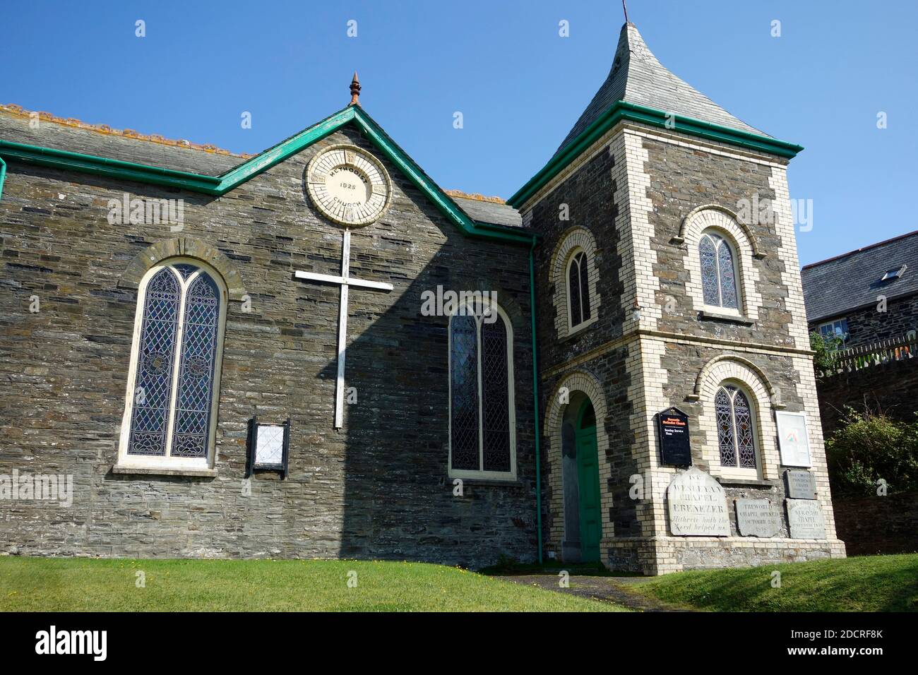 Boscastle Methodist Church, Boscastle, Cornwall, England, UK in September. A Grade Two Listed Building. Stock Photo