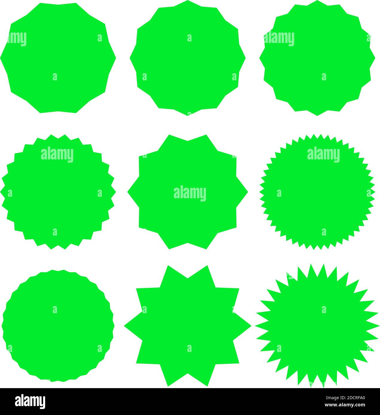 Starburst shape stickers Royalty Free Vector Image