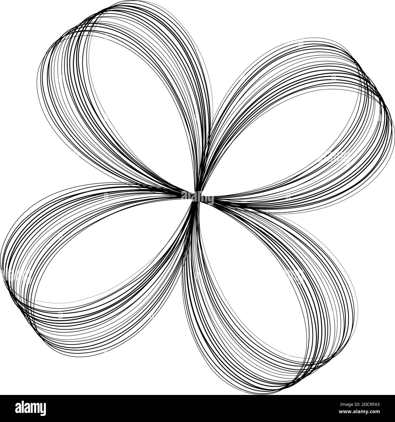 Volute, helix, spiral symbol, icon motif. Circular, radial line