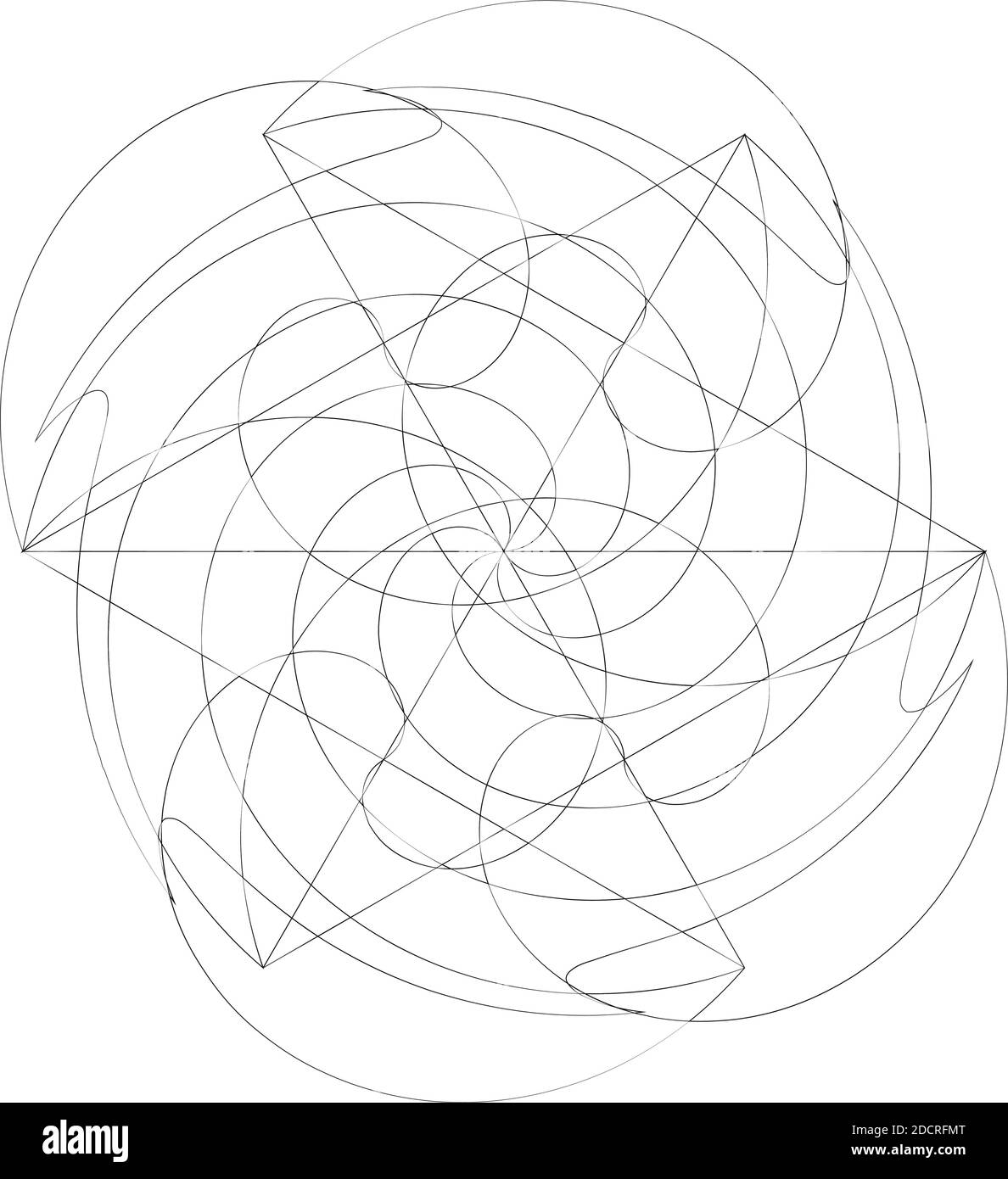 Squiggly random sketch, sketchy random lines. Tangled lines. Knot ...