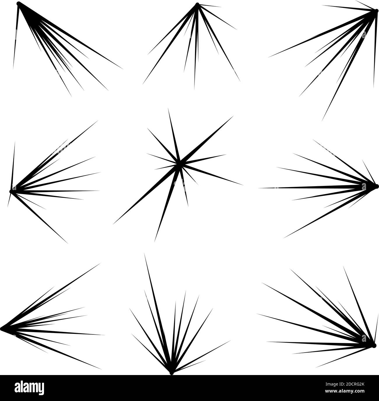 Random radial lines Comic effect. Fireworks, sparkle illustration - Royalty free vector illustration, clip-art Stock Vector