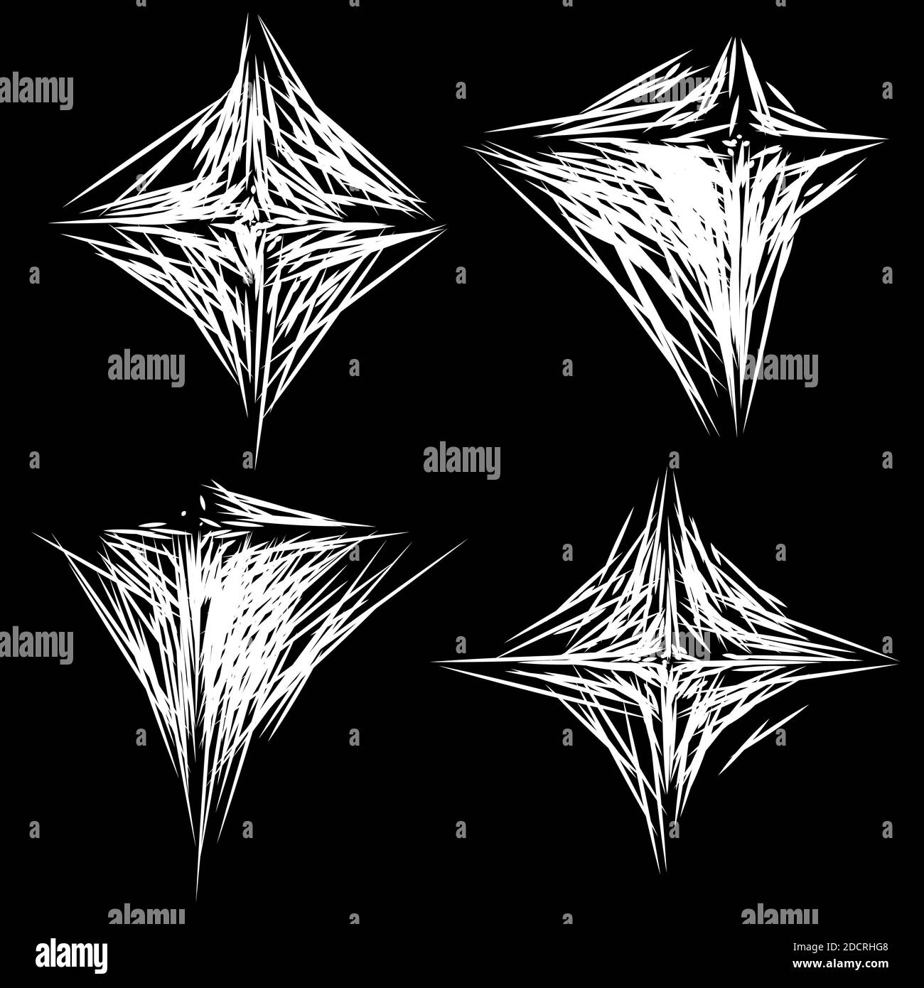 Abstract formation made up with random lines. Abstract Art element ...