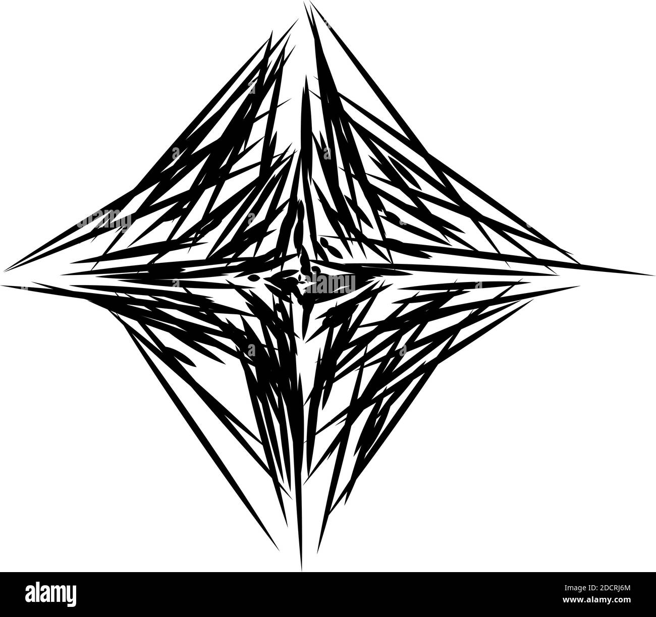 Abstract formation made up with random lines. Abstract Art element ...