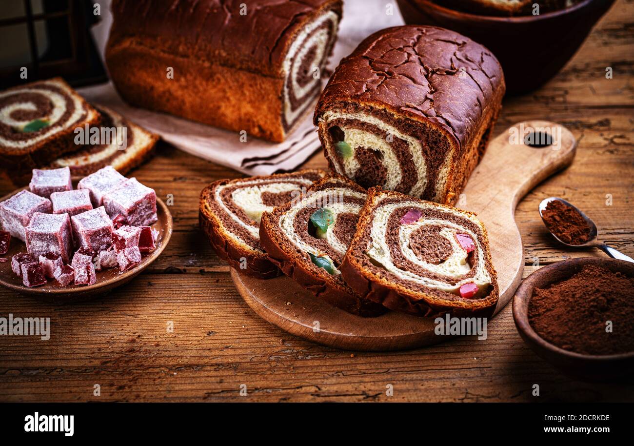 Traditional handmade pastries Stock Photo
