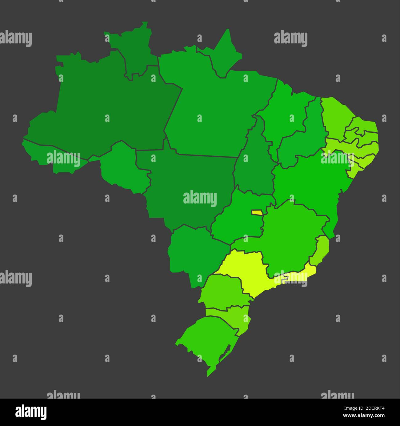 Brazil population heat map as color density illustration Stock Photo - Alamy