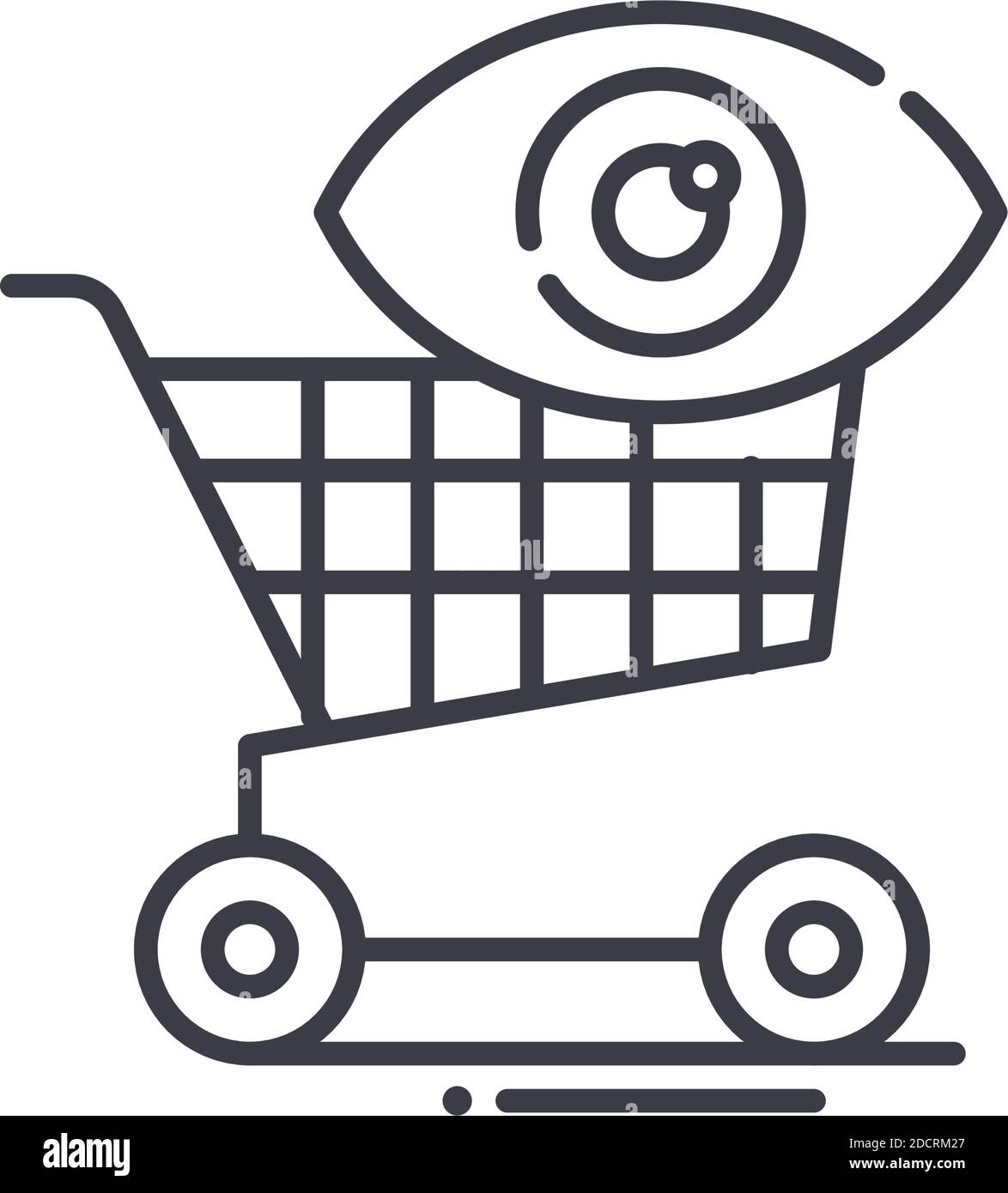 Market research icon, linear isolated illustration, thin line vector ...